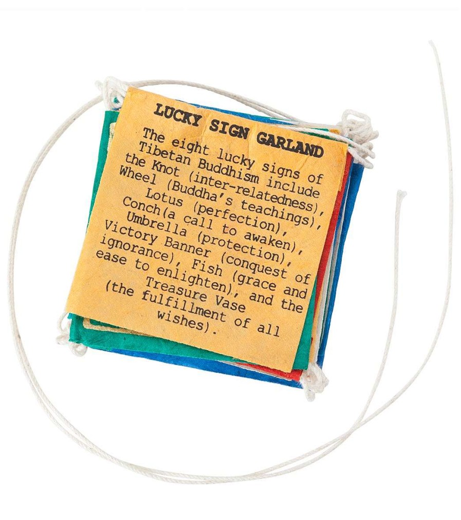 Meditation dZi | Long Lucky Signs Eco-Paper Prayer Flag