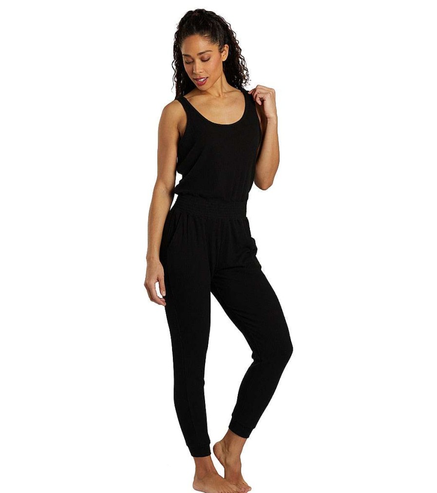 Clothing Spiritual Gangster Yoga Leotards & Jumpsuits | Ballet Rib Jumpsuit Black