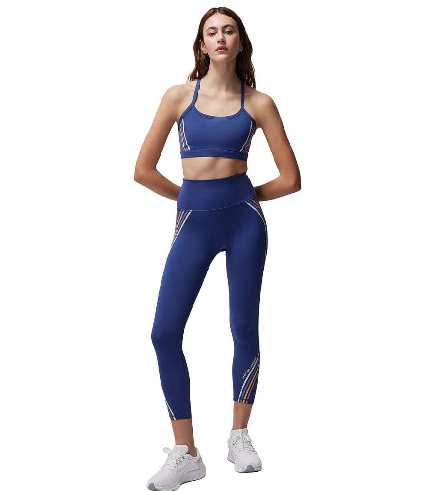 Clothing Spiritual Gangster Yoga Sports Bras | Dylan Dream Tech Eco Jersey Racerback Bra Indigo