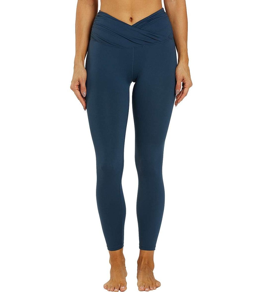 Clothing Zobha Yoga Leggings | Avery Crossover Waistband Legging Moonlit Ocean