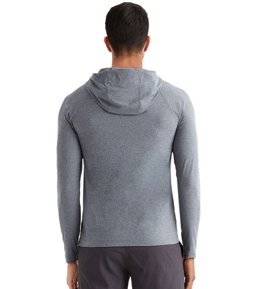 Clothing Rhone Men'S Yoga Jackets & Hoodies | Men'S Reign Hoodie Light Gray Heather