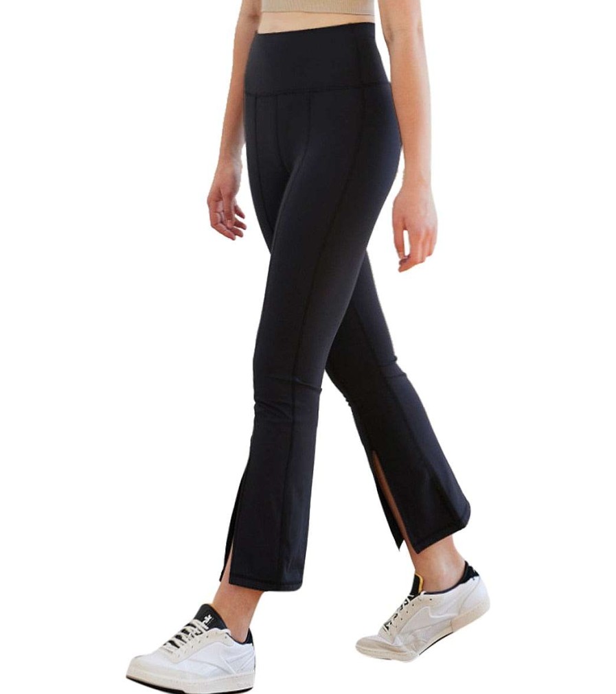 Clothing Cream Yoga Yoga Pants | Julia Flare Pants Black