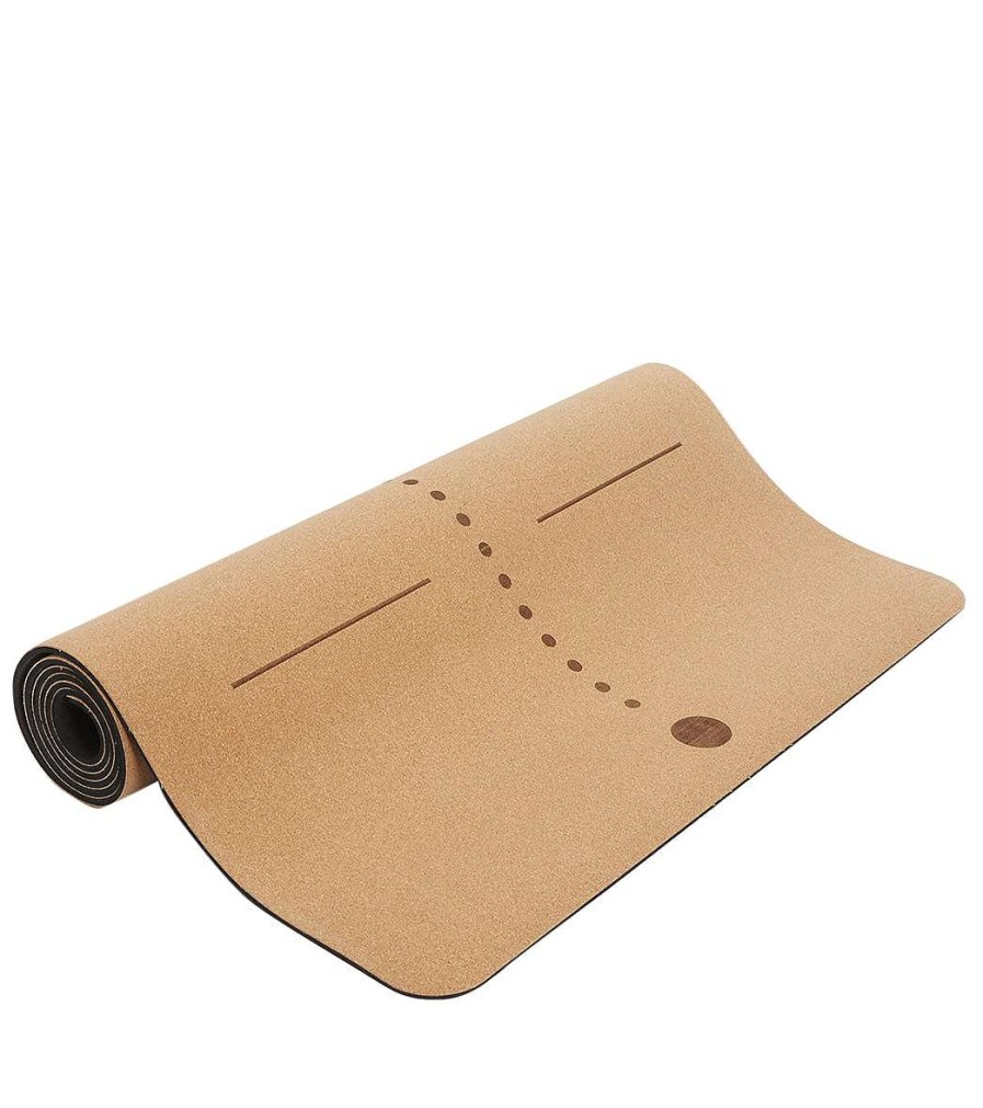 Yoga Mats & Props Everyday Yoga | Alignment Cork Yoga Mat 72 X 26 Inch 5Mm Natural Cork With Rubber