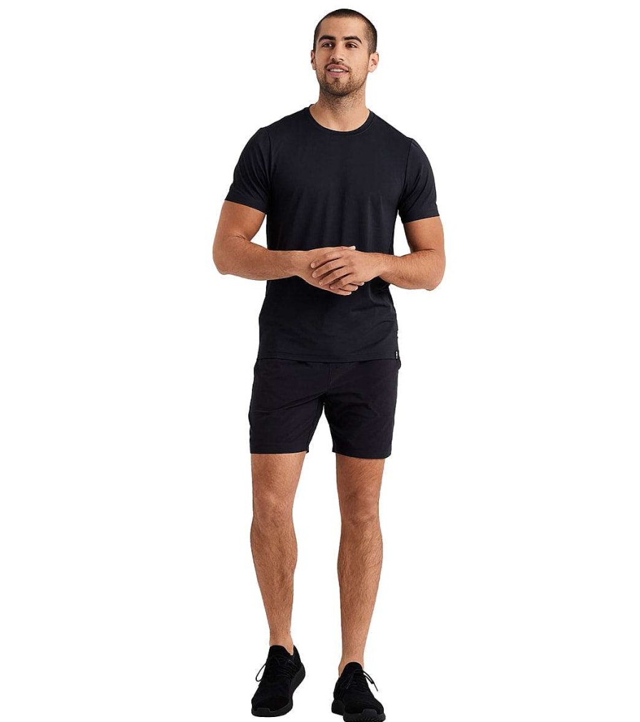 Clothing Rhone Men'S Yoga Shorts | 7" Essentials Training Short Unlined Jet Black