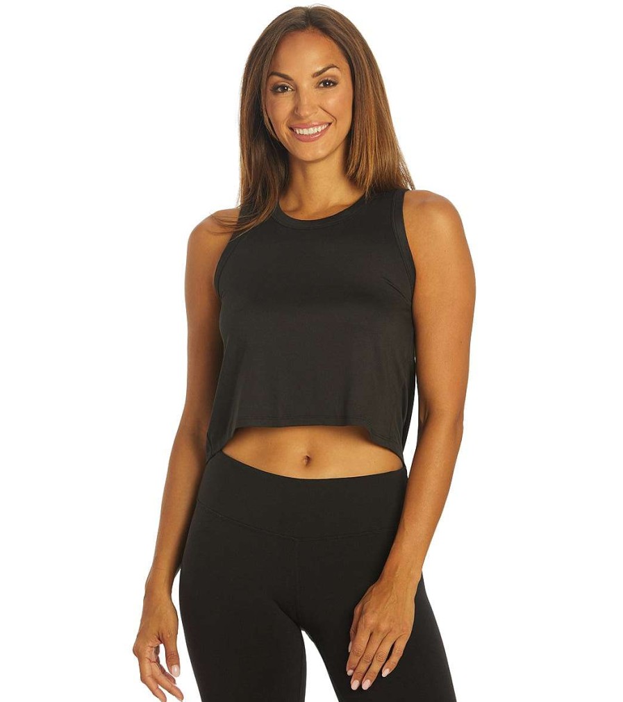 Clothing Zobha Yoga Tops | Sandra Tank Black