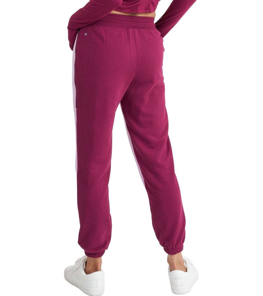 Clothing Thrive Societe Yoga Pants | Zip Color Block Jogger Pink Lavender