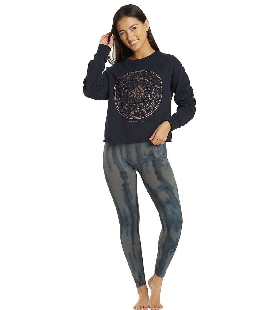 Clothing Spiritual Gangster Yoga Jackets & Sweatshirts | Zodiac Cal Mazzy Pullover Sweater Sapphire