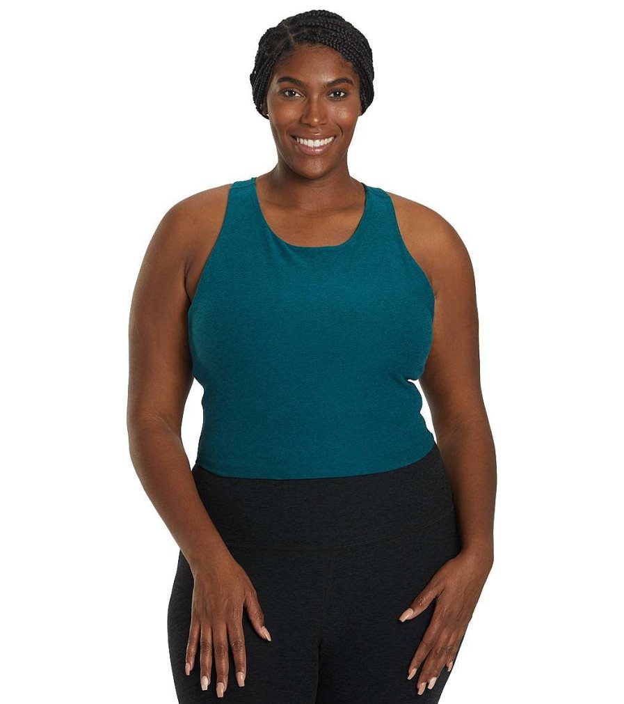 Clothing Beyond Yoga Yoga Support Tanks | Plus Size Spacedye Focus Cropped Tank