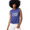 Clothing Spiritual Gangster Yoga Tops | Inhale Love Irina Muscle Tank Indigo