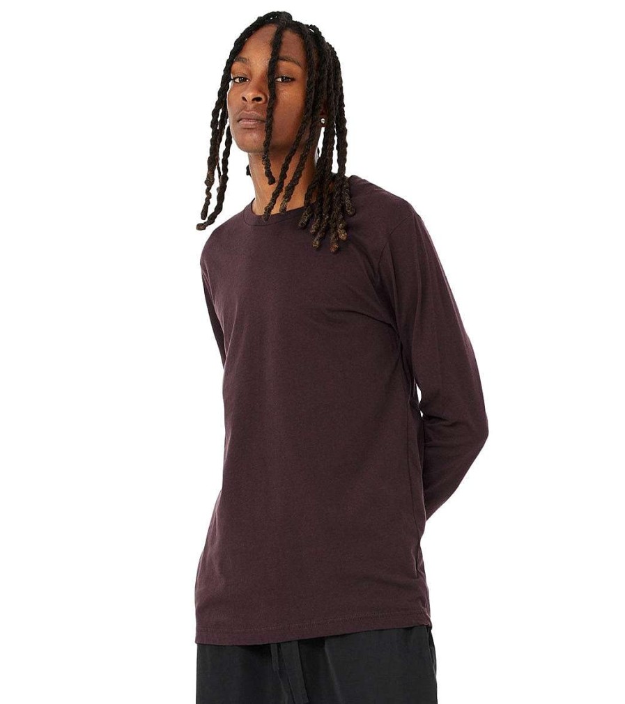 Clothing Bella + Canvas Men'S Yoga Shirts | Sueded Airlume Long Sleeve Tee