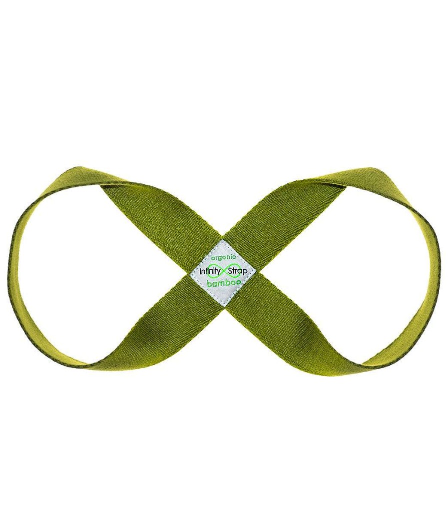 Yoga Mats & Props Infinity Strap | Organic Bamboo Medium 16" Yoga Strap Olive