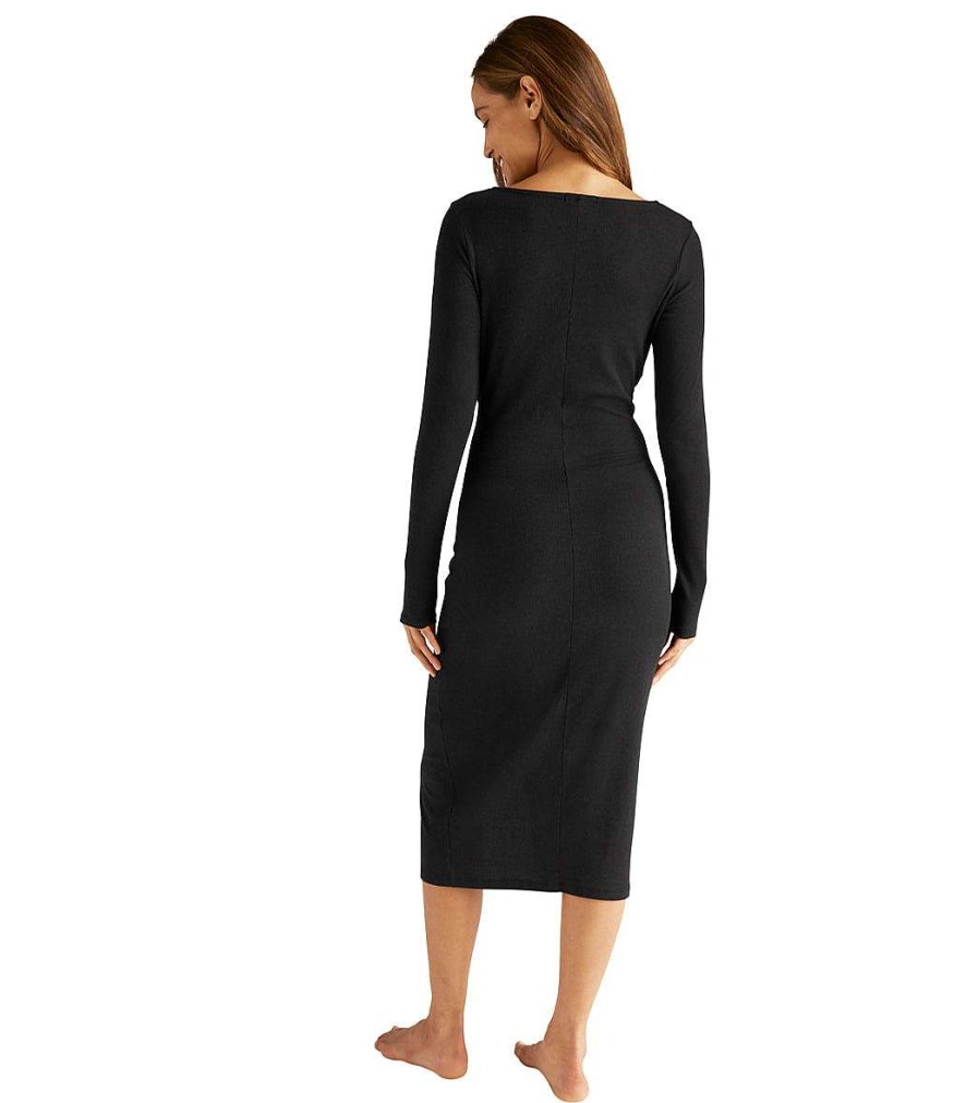 Clothing Beyond Yoga Yoga Dresses & Skirts | Meet In The Middle Dress Black