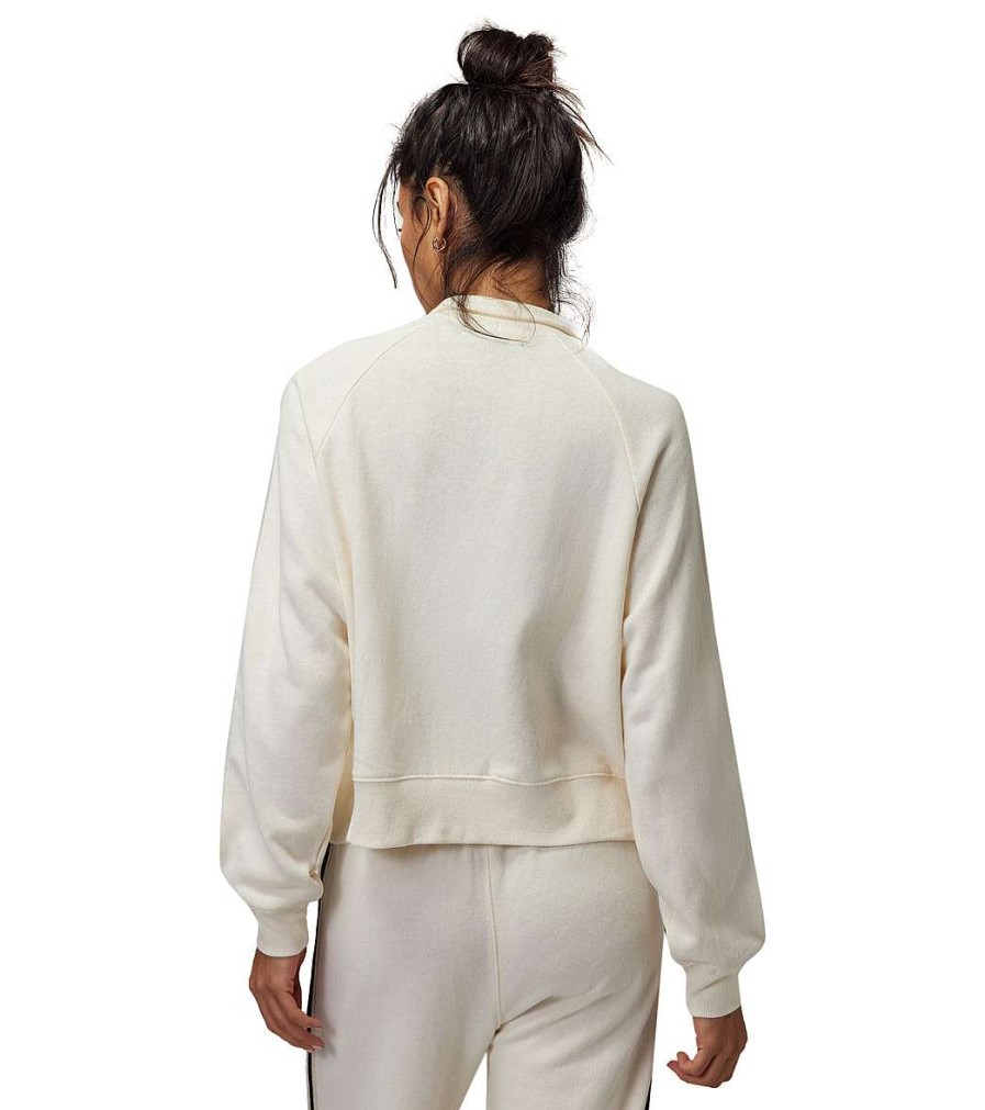 Clothing Spiritual Gangster Yoga Jackets & Sweatshirts | Ruby Bomber Jacket Winter White