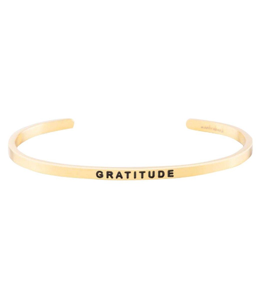 Accessories Mantraband | Gratitude Bracelet Yellow Gold