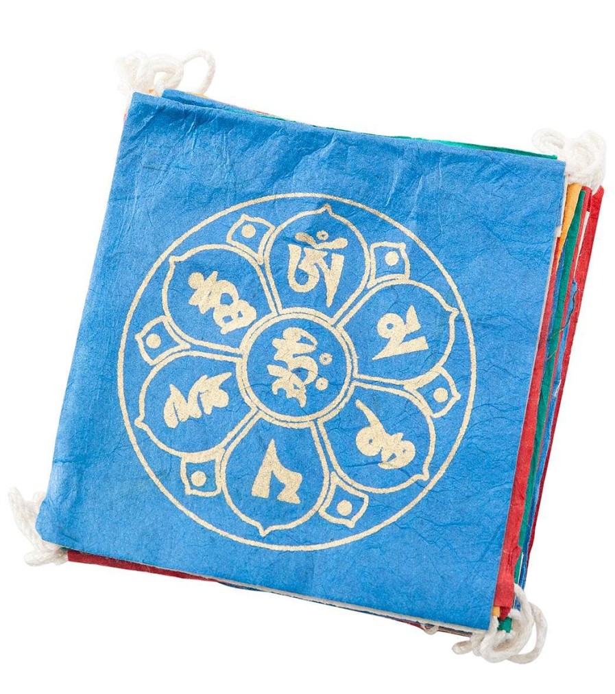 Meditation dZi | Long Om Lotus Eco-Paper Prayer Flag