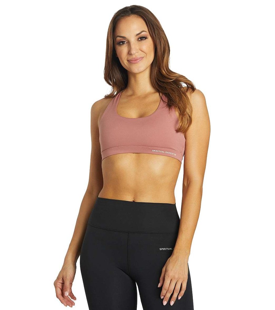 Clothing Spiritual Gangster Yoga Sports Bras | Sg Studio Sports Bra Cappuccino