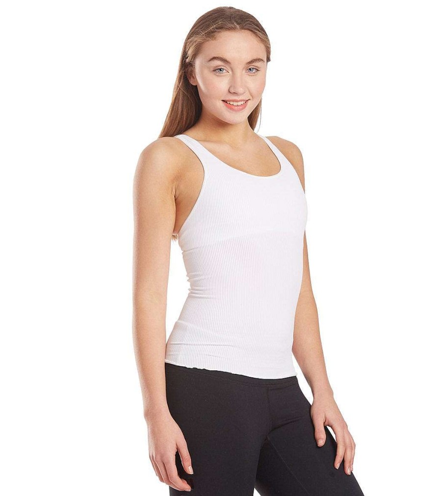 Clothing Spiritual Gangster Yoga Tops | Amor Yoga Tank White