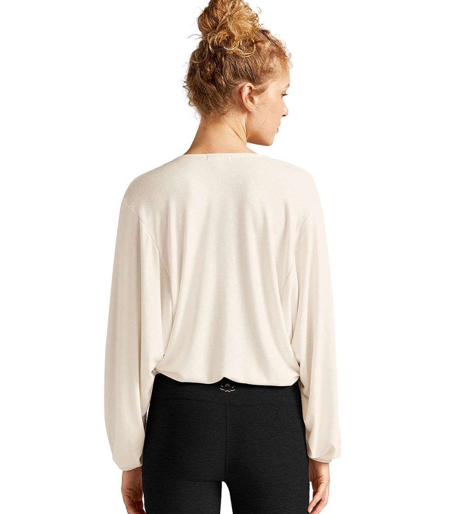 Clothing Beyond Yoga Yoga Jackets & Sweatshirts | Wrapped Up Pullover Fresh Snow