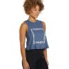 Clothing Spiritual Gangster Yoga Tops | Eternal Optimist Crop Tank H Dusty Denim