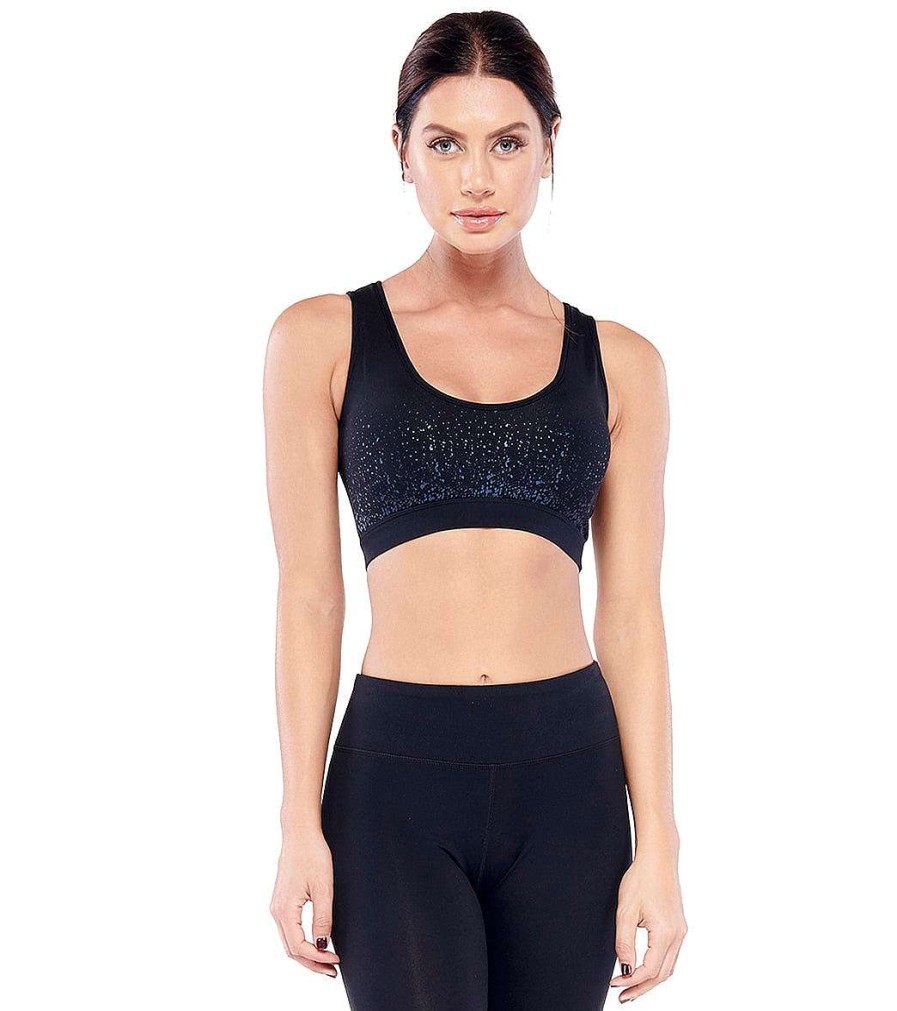 Clothing Electric Yoga Yoga Sports Bras | Mineral Yoga Bra Black/Blue