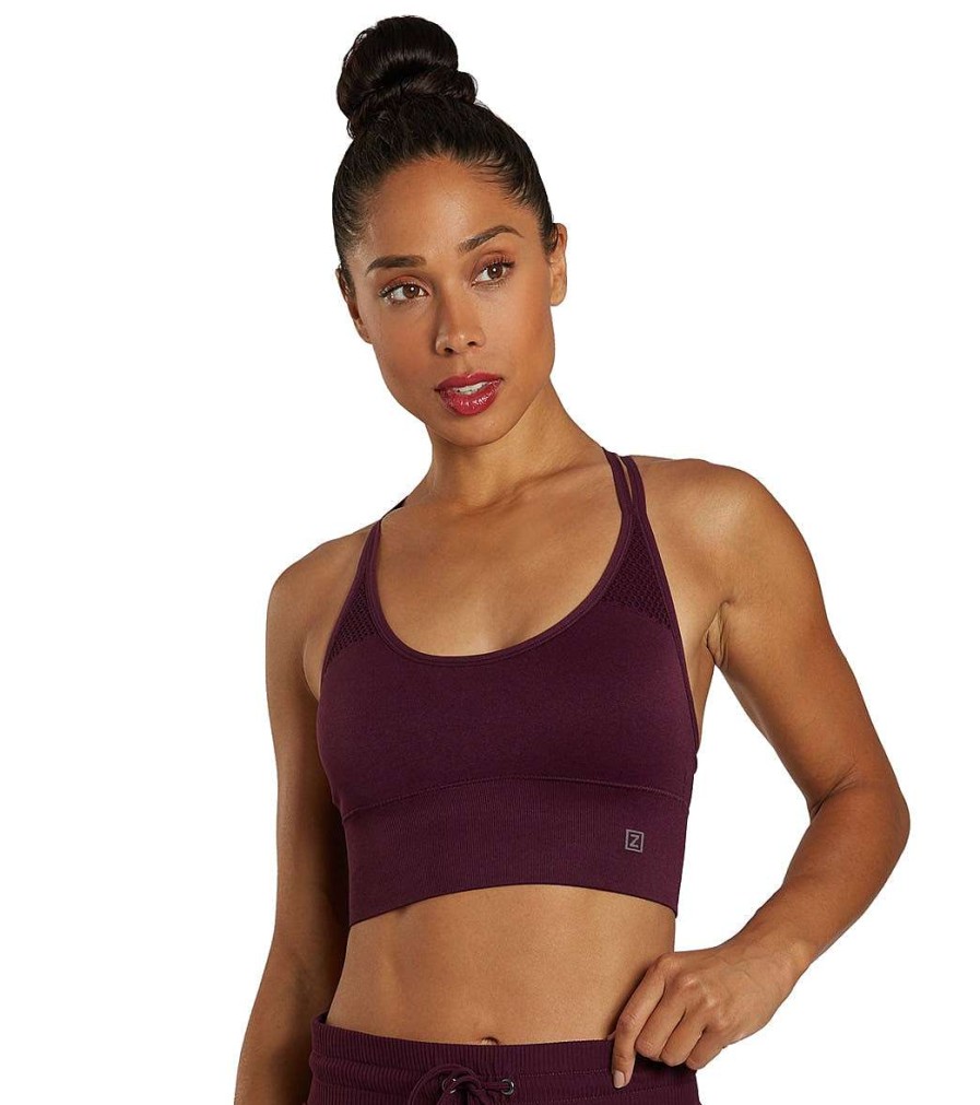 Clothing Zobha Yoga Sports Bras | Cammie Seamless Bra Potent Purple