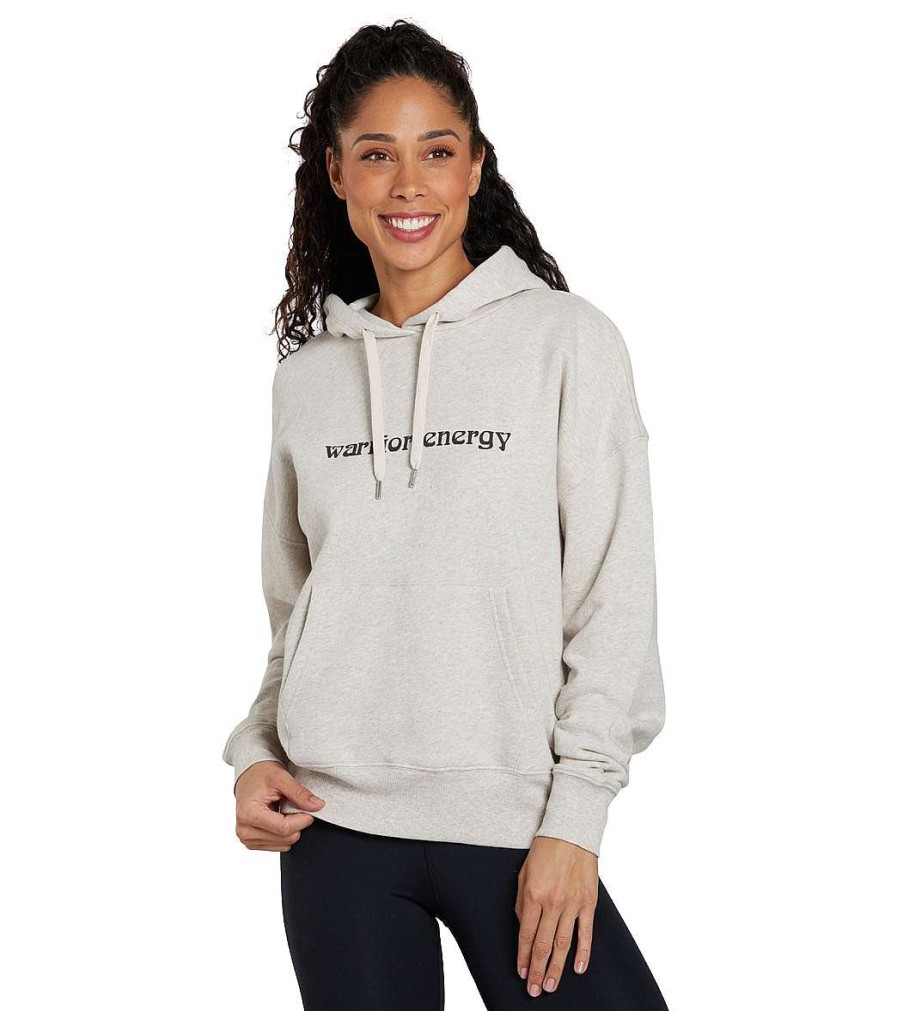 Clothing Spiritual Gangster Yoga Jackets & Sweatshirts | Warrior Energy Phoebe Oversize Sweater Oatmeal Heather