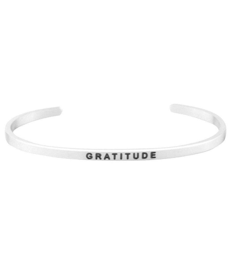 Accessories Mantraband | Gratitude Bracelet Silver