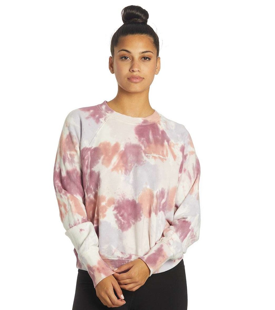 Clothing Spiritual Gangster Yoga Jackets & Sweatshirts | Bridget Raglan Pullover Dust Storm Tie Dye