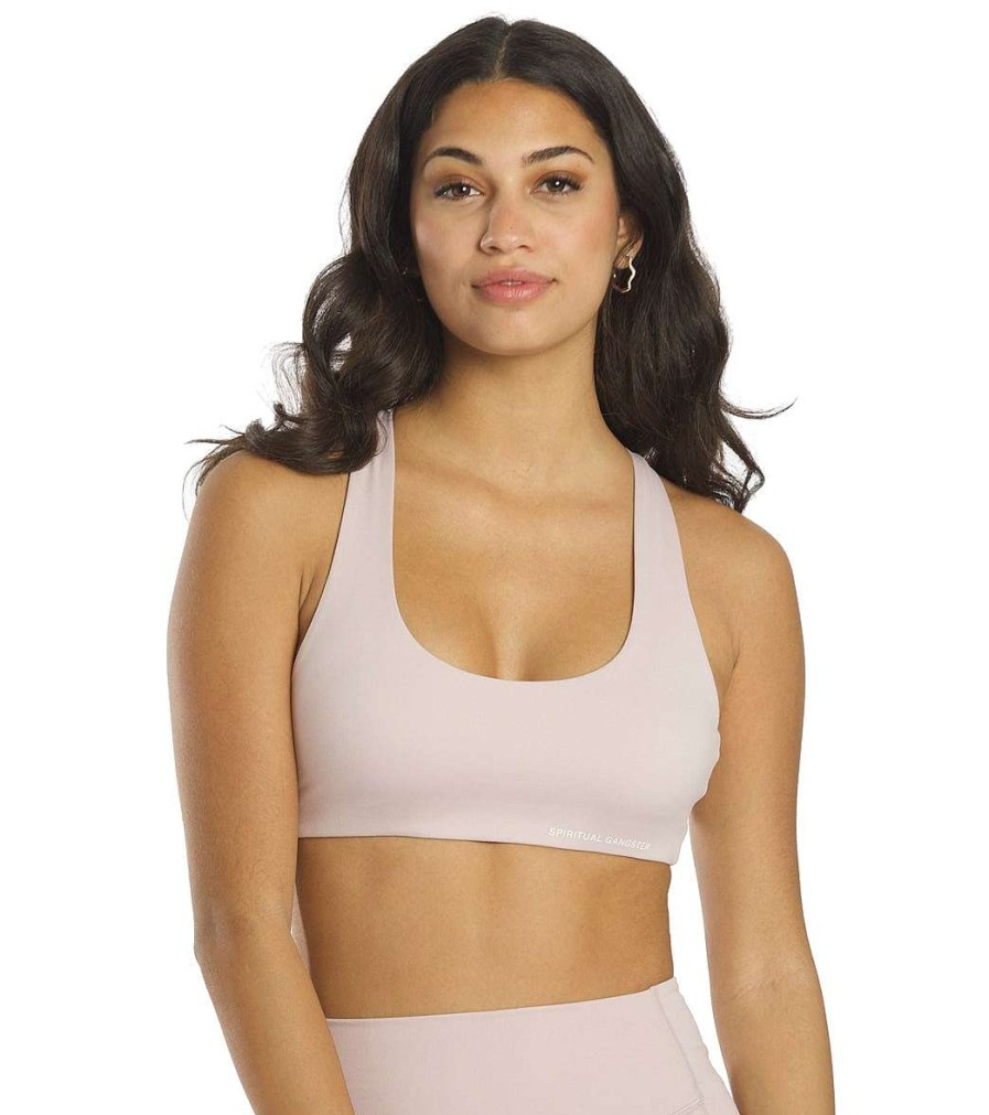 Clothing Spiritual Gangster Yoga Sports Bras | Studio Sports Bra Clean Rose Quartz