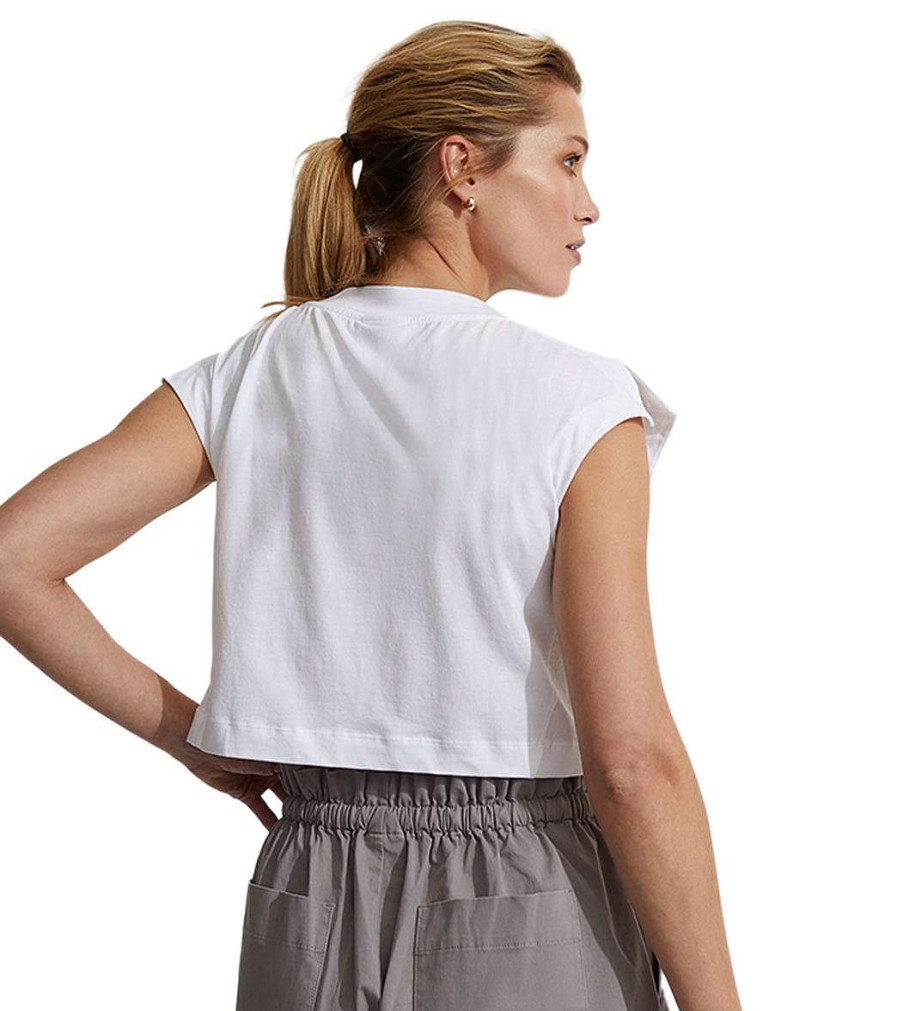 Clothing Varley Yoga Tops | Lake Tank White