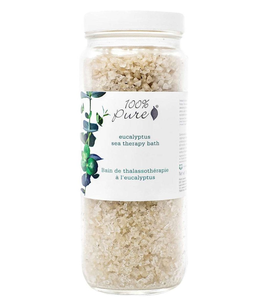 Home & Wellness 100% Pure | Organic Eucalyptus Sea Therapy Bath Soak 15 Oz.