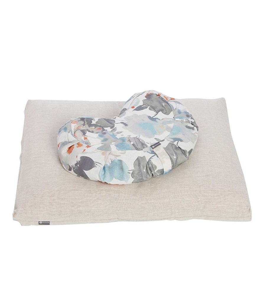 Meditation Halfmoon | Linen Crescent Sit Set Boreal