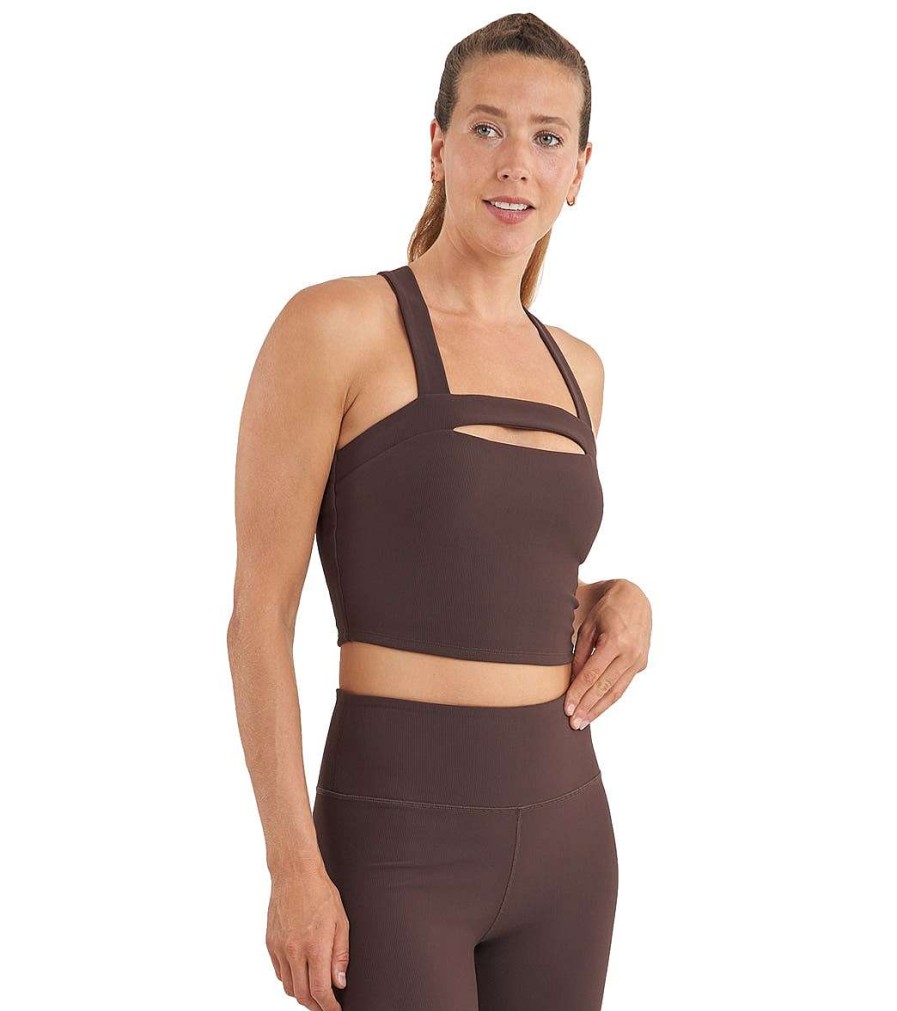 Clothing Thrive Societe Yoga Support Tanks | Halter Cutout Brami