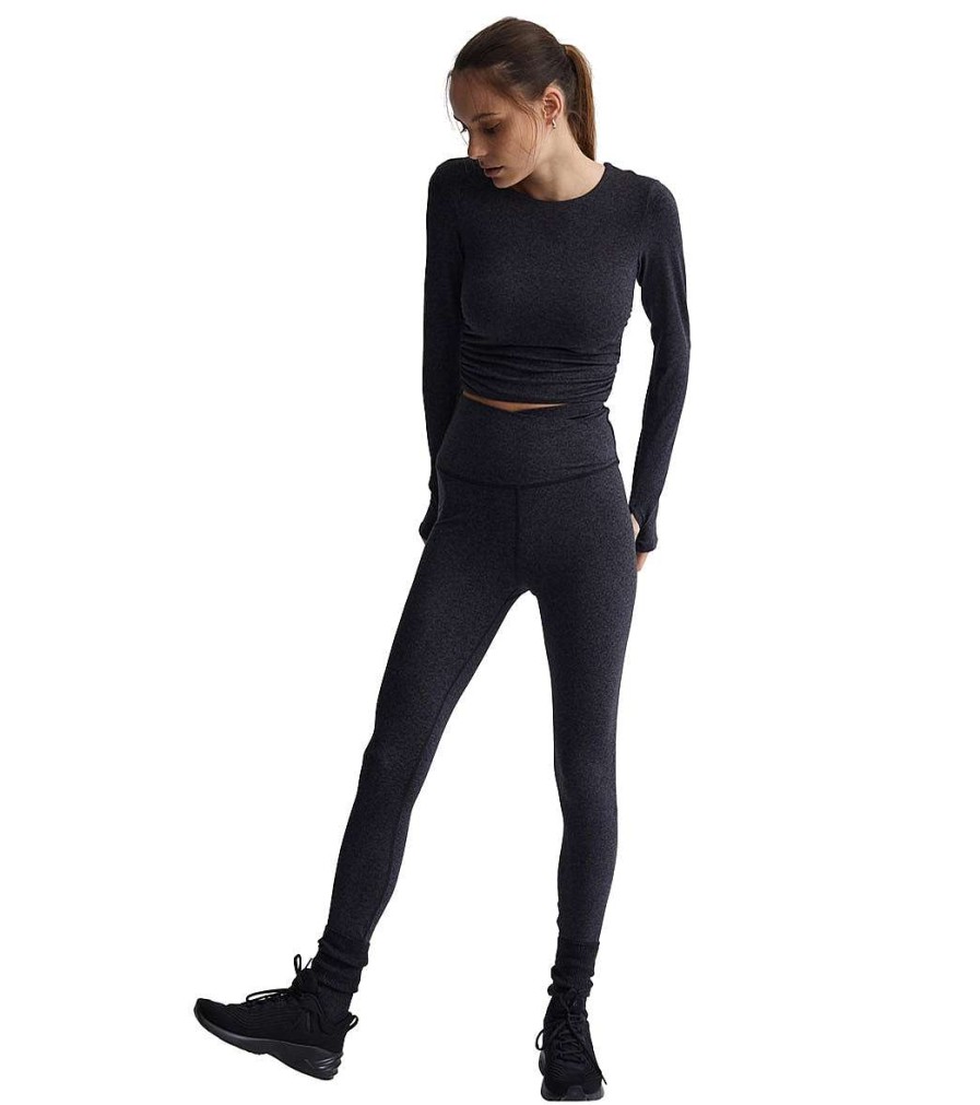 Clothing Varley Yoga Leggings | Always Warm Super High Leggings 25 Black Marl