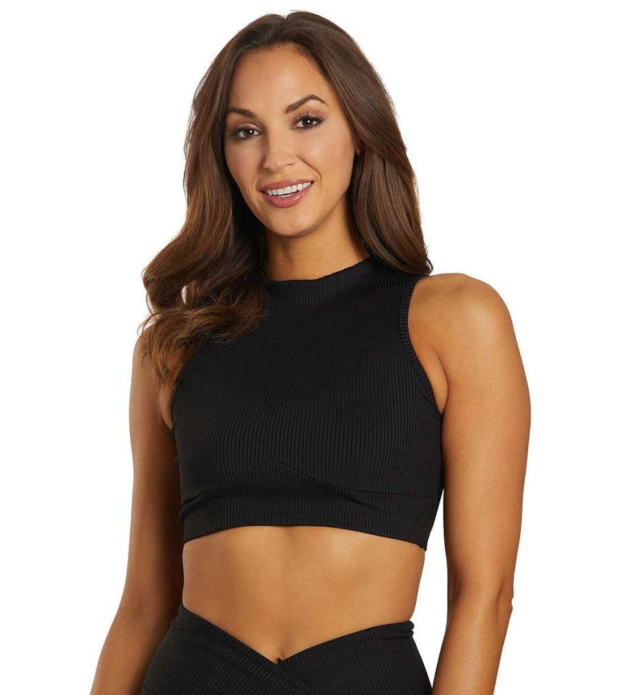 Clothing Year of Ours Yoga Sports Bras | Ribbed Mock Neck Bra