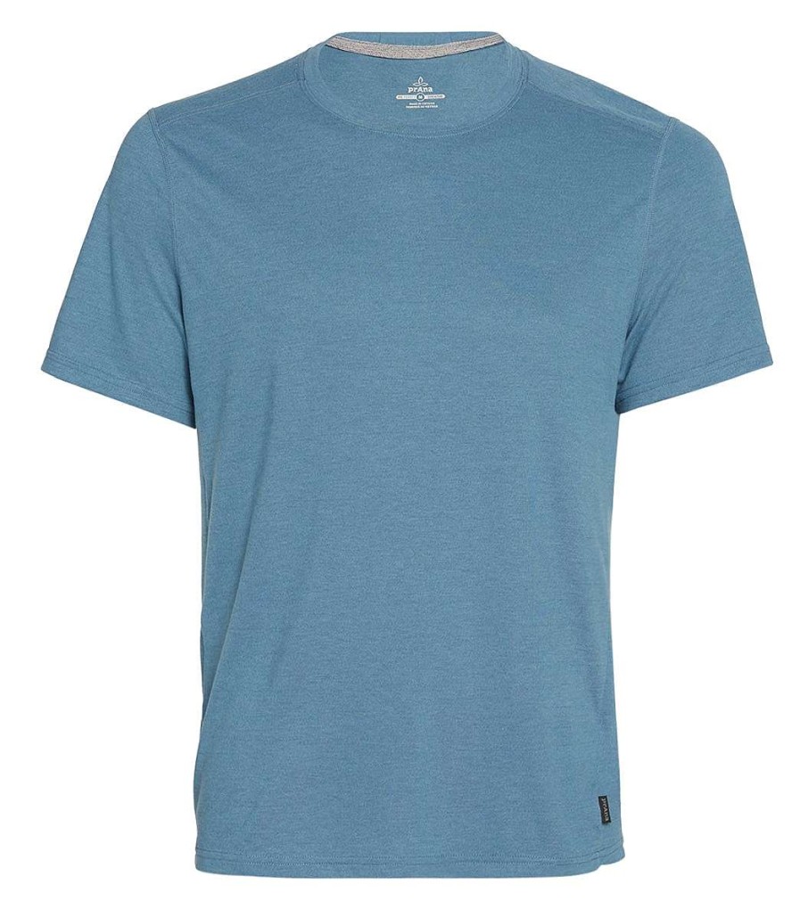 Clothing prAna Men'S Yoga Shirts | Men'S Prospect Heights Crew Neck T-Shirt Admiral Blue