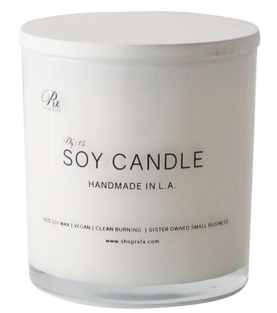 Home & Wellness RXLA | Wild Grapefruit Soy Candle, 15 Oz White