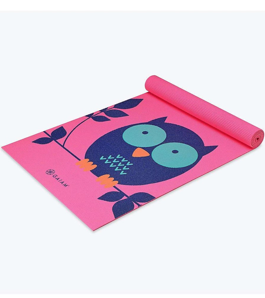 Yoga Mats & Props Gaiam | Kids Yoga Mat 60" 4Mm Thick Owl