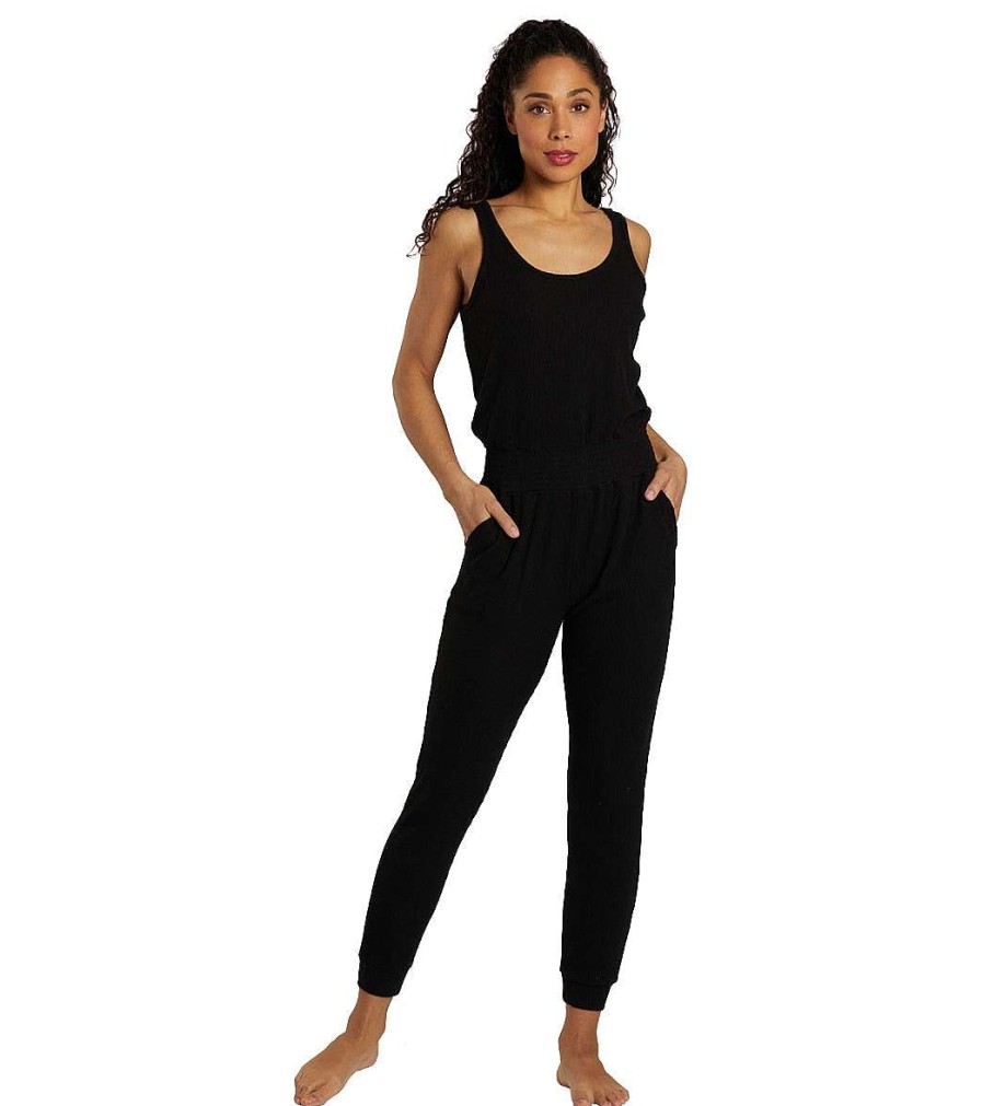 Clothing Spiritual Gangster Yoga Leotards & Jumpsuits | Ballet Rib Jumpsuit Black