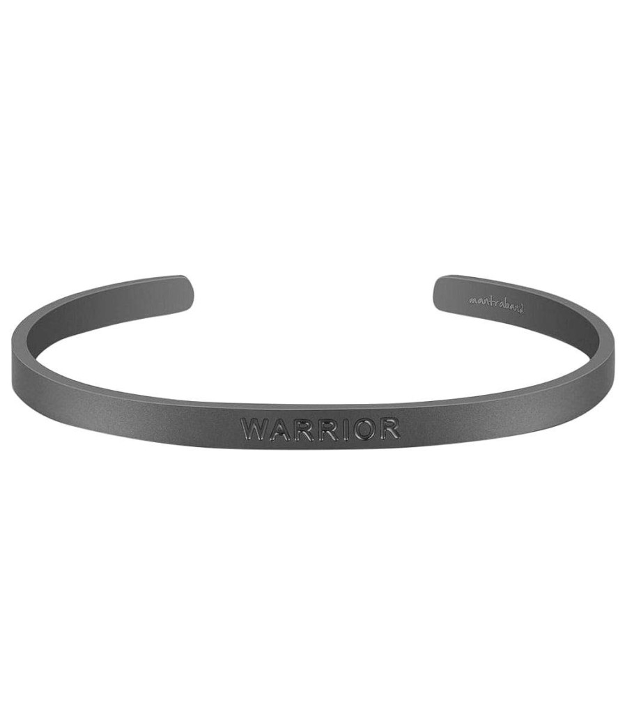 Accessories Mantraband | Warrior Bold Bracelet Matte Black