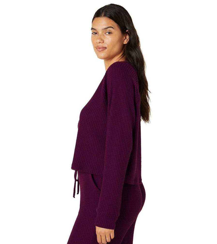 Clothing Beyond Yoga Yoga Tops | Free Style Pullover Aubergine