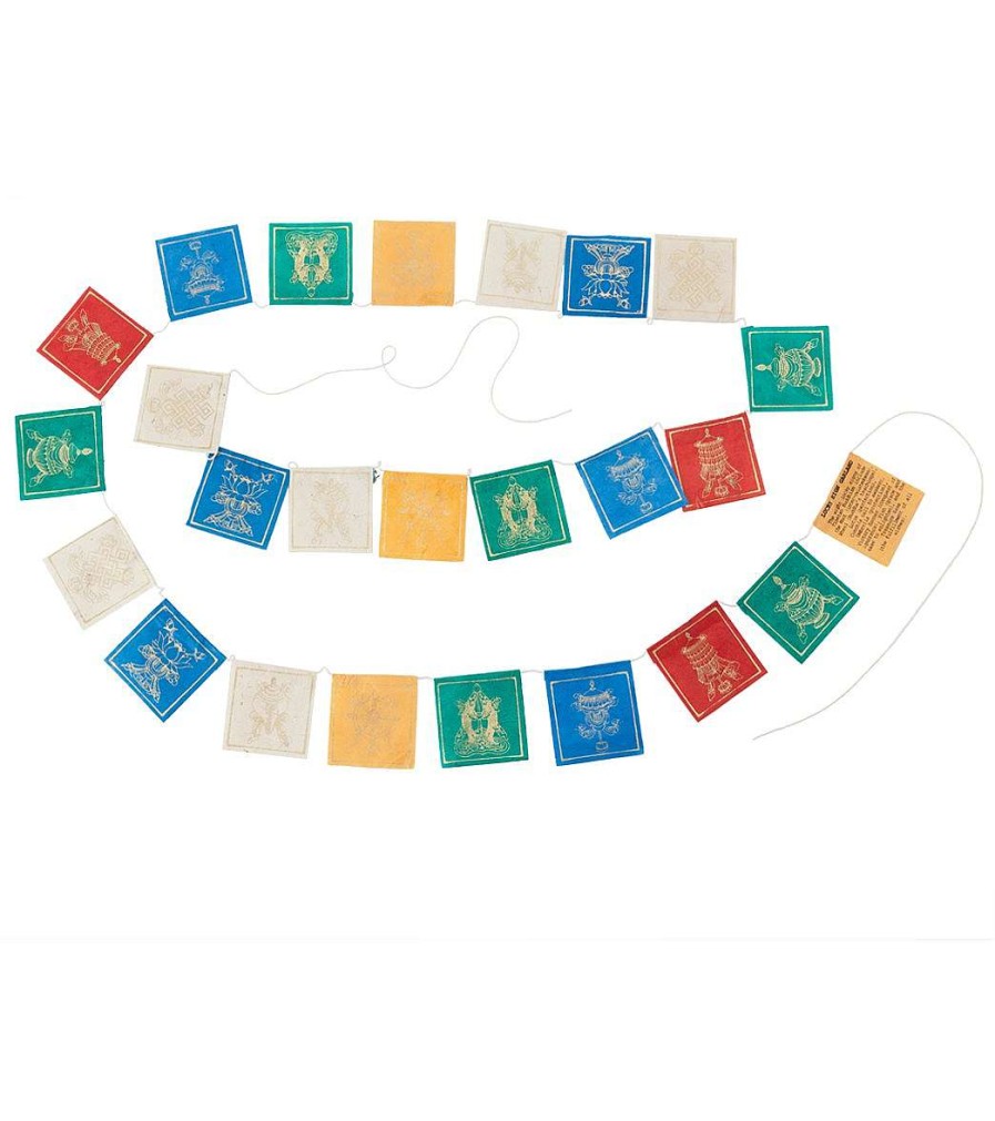 Meditation dZi | Long Lucky Signs Eco-Paper Prayer Flag