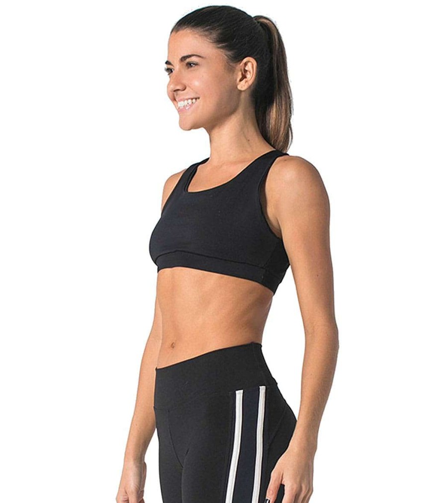 Clothing 925Fit Yoga Sports Bras | Gimme A Ring Yoga Sports Bra Black