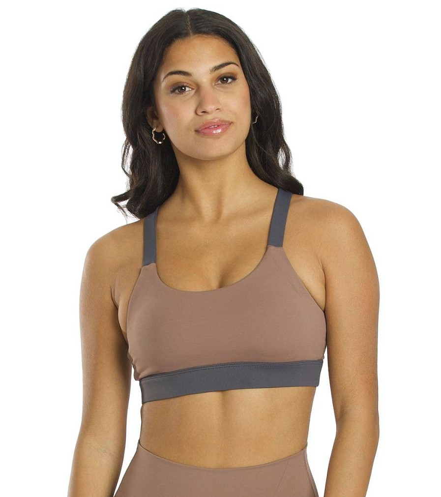 Clothing All Fenix Yoga Sports Bras | Rise V-Back Yoga Sports Bra Latte