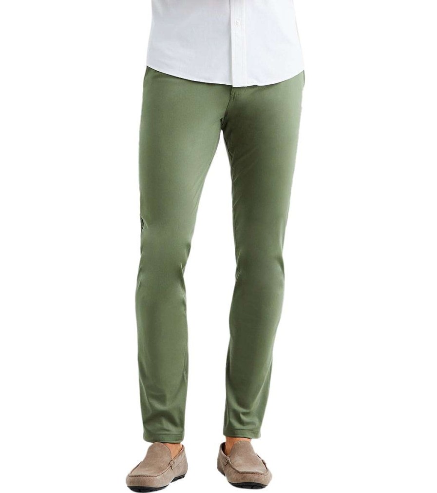 Clothing Rhone Men'S Yoga Pants | Men'S Slim Commuter Pants Olivine