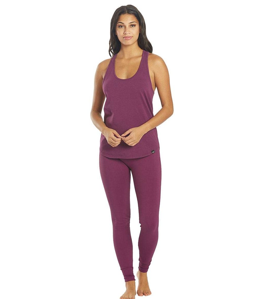 Clothing NUX Yoga Tops | Groundwork Organic Yoga Tank Purple Onyx