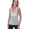 Clothing Spiritual Gangster Yoga Tops | Love Riley Namaste Dry Tank Heather Grey