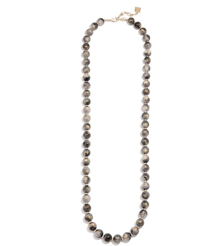 Accessories Zenzii | Iridescent Beaded Long Necklace