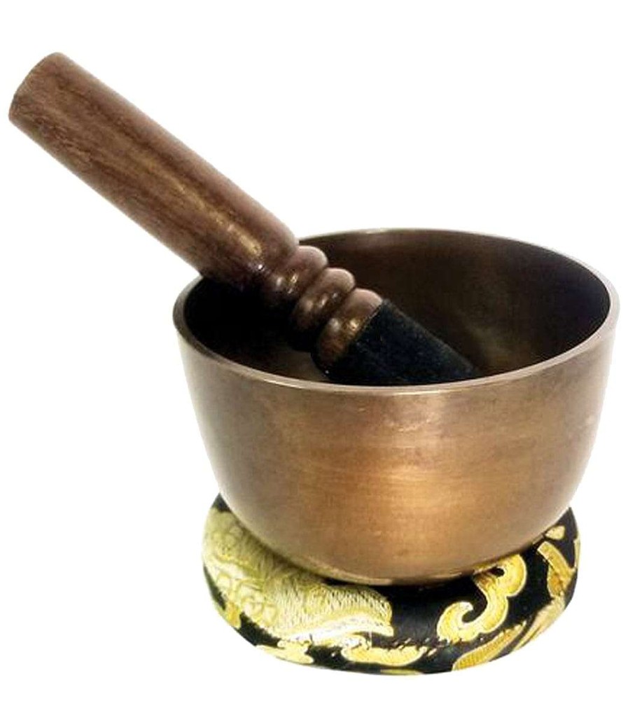 Meditation Yak & Yeti | Antique Finished Singing Bowl Brass