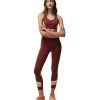 Clothing Spiritual Gangster Yoga Sports Bras | Velo Dream Tech Eco Jersey Racerback Bra Washed Burgundy